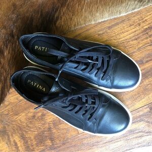 Portland Leather Goods Patina Black Low Top Street Sneaker Tennis Shoes
